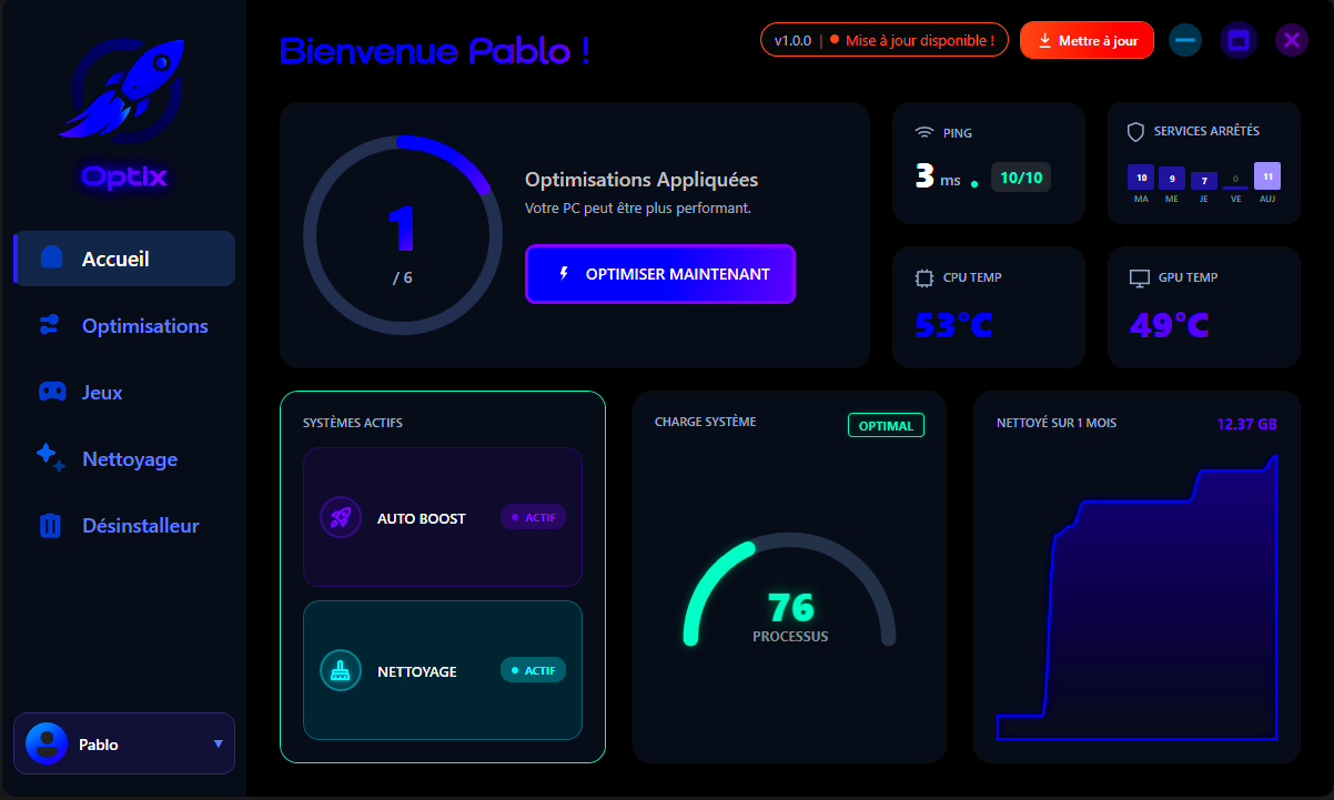 Optix Interface Preview